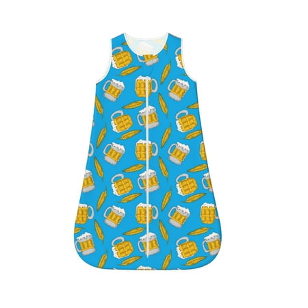 

Fotbe Beer3 Pattern Sleep Sack - Baby Wearable Blanket with Zipper Extra Soft Cotton Sleeveless Sleeping Bag for Infants-Medium