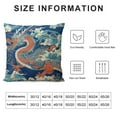 thumbnail image 5 of JEUXUS Blue Teal Sofa Pillowcase Dragon Orange Navy Blue Turquoise Throw Pillow Case Chinoiserie Style Pillows Nursery Decor Modern Linen Pillow Cover for Sofa Chair Car, 5 of 5