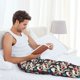 thumbnail image 5 of Fotbe rock record Skull artist Pantalones de Pijama para Hombre, Pantalones de Dormir, Pantalones de Casa con Cintura Ajustable y Bolsillos-XX-Large, 5 of 6