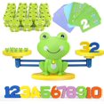 thumbnail image 1 of ZHAOCHENG Juguete Montessori de escala matemática, juego de matemáticas de equilibrio de rana con escala y accesorios, juguete educativo de conteo y aritmética, regalo para niños y niñas de 3 años en, 1 of 5