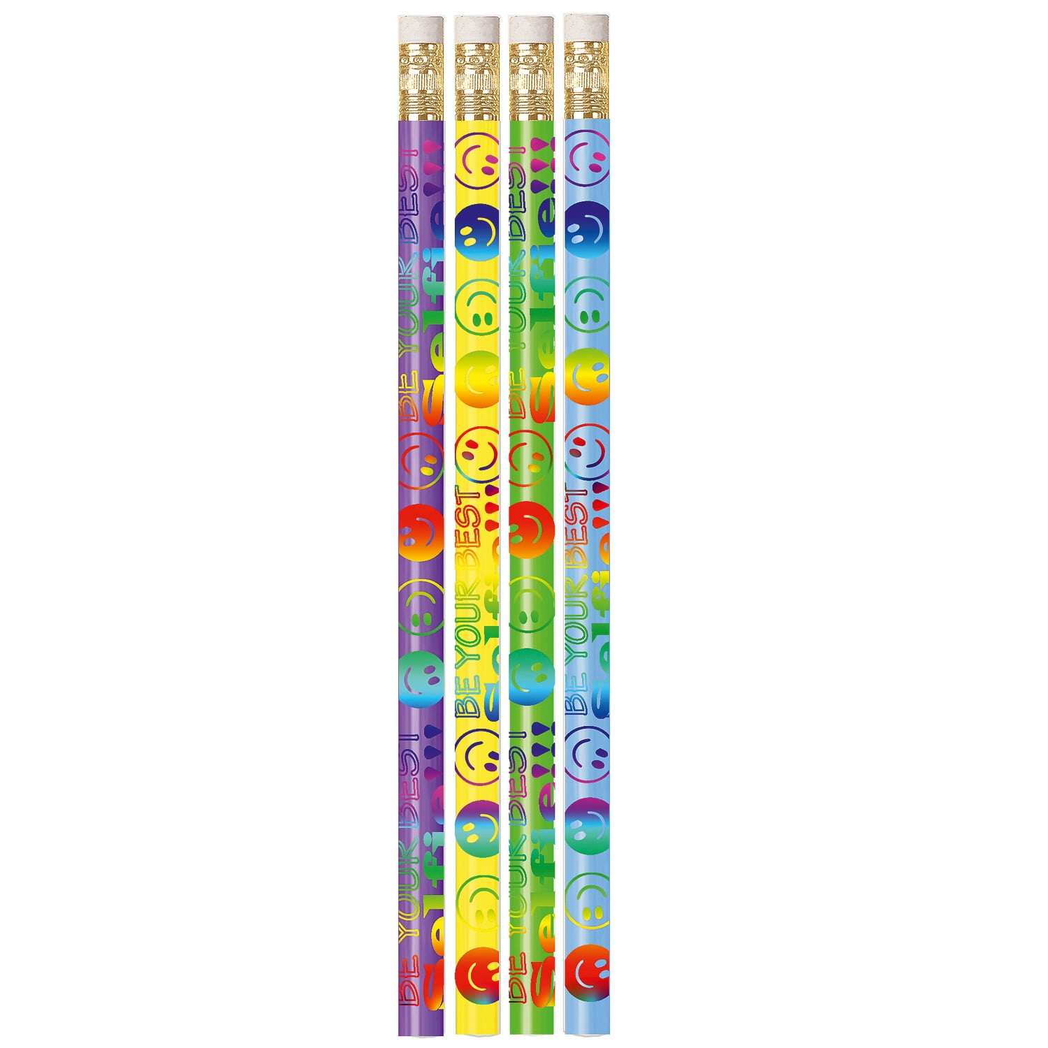 Musgrave Pencil Company Be Your Best Selfie Motivational Pencils, 12 Per Pack, 12 Packs