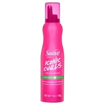 Suave Iconic Curls Hair Mousse, Curl Defining, 24 Hour Soft Hold, Lightweight, 7 OZ