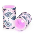 thumbnail image 7 of Yayeee Flameless Candles with Remote Flickering Battery Operated Multi Color Changing, Green Geometric Pattern, 7 of 7