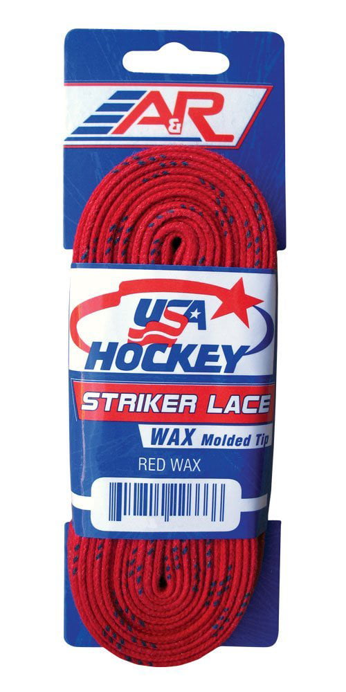 Waxed Striker Laces Orange 120 Inches A&R Sports USA Hockey Laces 