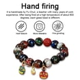 thumbnail image 3 of Pulsera de vidrio de colores, pulsera de animales de oro para tragar cinabrio, cuentas de Buda para hombres y mujeres, 3 of 5