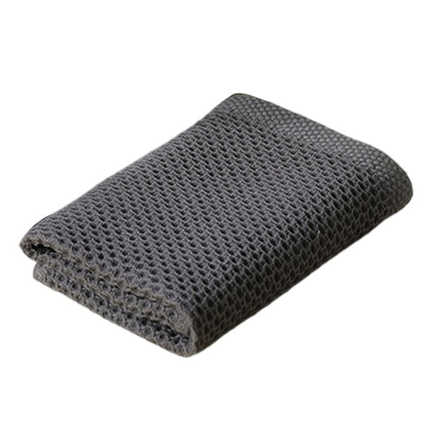 Paño de limpieza 34x34cm, suave, absorbente, reutilizable, secado rápido, trapos de limpieza, gris oscuro
