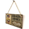 thumbnail image 1 of Yuarrent 2 piezas colgante de 4 de julio día de la independencia americana placa signos de garaje para hombres decoración del hogar pared Decoración del hogar JM01408 Yuarrent HA011982-01, 1 of 6