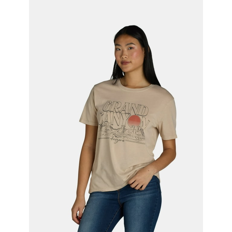 Time and Tru Women's National Park Graphic Tees, 2-Pack Sizes XS-XXXL -  Walmart.com