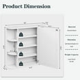 thumbnail image 4 of Walsunny Bathroom Medicine Cabinet, Wall-Mounted or Floor-Standing Storage Cabinet with Mirror Doors and Huge Space, Suitable for Kitchens, Dining Room, 4 of 7