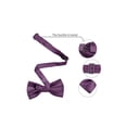 thumbnail image 3 of Conjunto de corbata de hombre de color sólido preatado y pañuelo de bolsillo INSPIRE CHIC para el Día del Padre, corbatas para bodas y negocios, color púrpura oscuro, talla única, 3 of 7