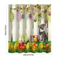 thumbnail image 3 of Cortina de ducha con adornos de Pascua, decoración de Pascua, tela divisoria para baño, impresión digital, impermeable, con ganchos, poliéster sin perforaciones., 3 of 6