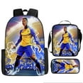 thumbnail image 1 of Football Star Cristiano Ronaldo Backpack Printed Three-Piece Set Children'S Schoolbag Elementary And Middle School Students Backpack Pencil Case, 1 of 2