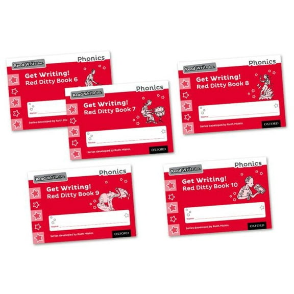 Read Write Inc. Phonics: Get Writing! Red Ditty Books 6-10 Mixed Pack Of 5