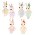 thumbnail image 4 of WORGEOUS 6 piezas de conejito relleno conejito de peluche muñecas de conejo de Pascua peluche con conejito para tocado, 4 of 9