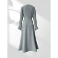 thumbnail image 5 of PAOLA RIBONI Chic Pea Green Long Sleeve Dress For Women, 1pc Design Perfect For Celebrations And Special Events, Blending Modesty With Timeless Elegance, 5 of 11