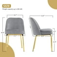 thumbnail image 6 of Ivinta Upholstered Dining Chair Sets of 2, Armless Chairs with Pocketed Coil Cushion, Velvet Fabric Accent Chair for Kitchen, 6 of 7