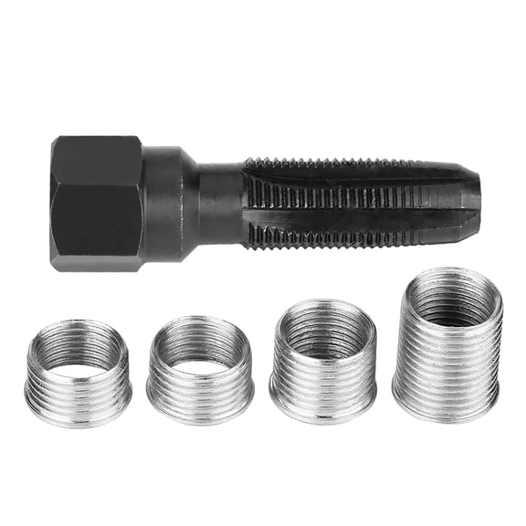Spark Plug Thread Chaser,5Pcs Carbon Steel Spark Plug Re thread Tap ...