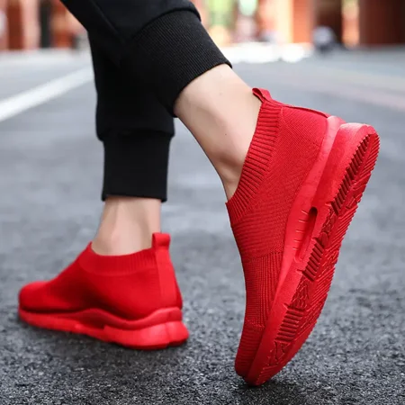 

Men‘s Outdoor Casual Red Fabric EVA Sneakers Christmas Gift