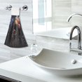 thumbnail image 5 of Yayeee Kitchen Hanging Hand Towels Set of 2 with Loop Bathroom Absorbent Tie Towel, Black Watercolor Space, 5 of 7