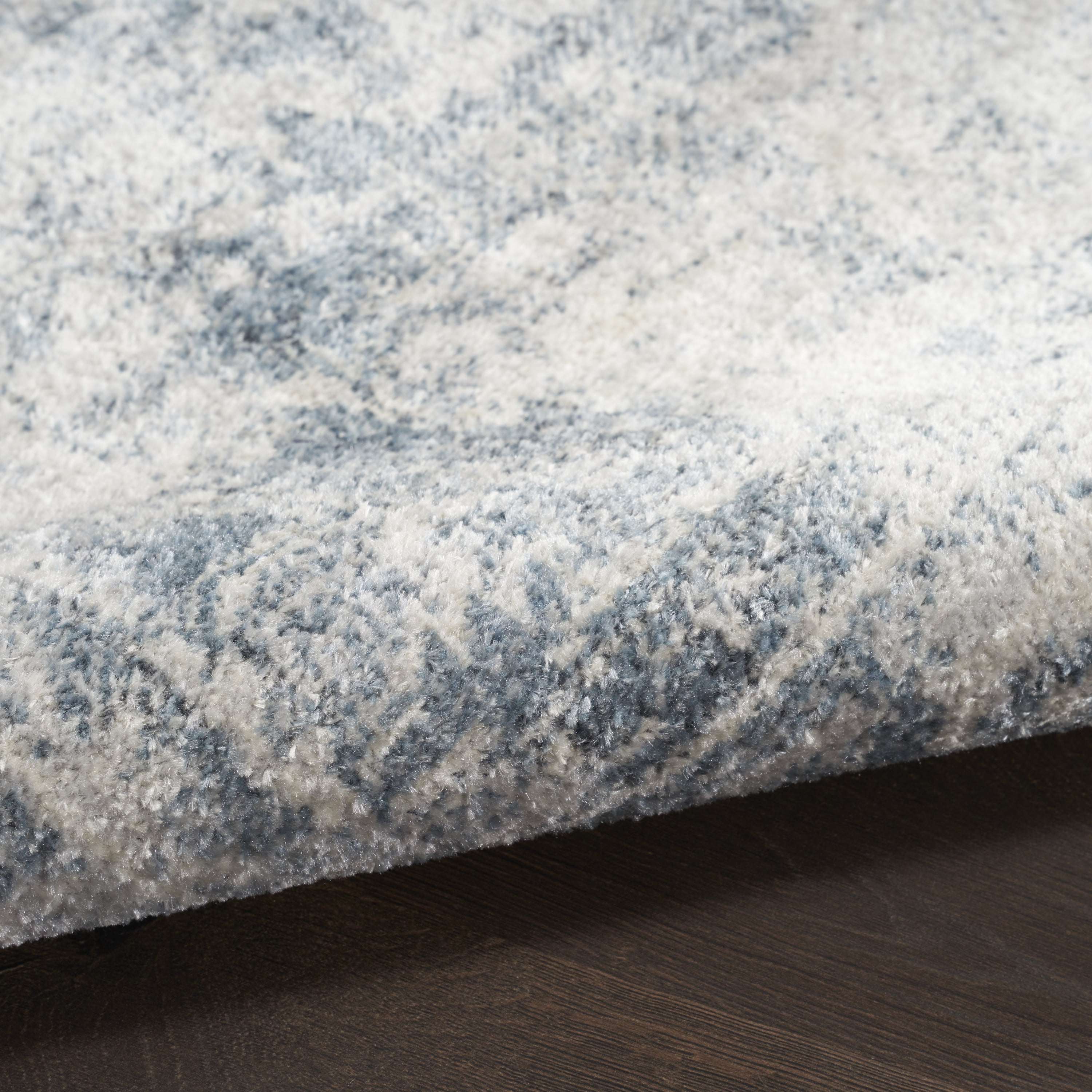 Nourison Astra Machine Washable Persian Blue/Ivory 2'2" x 8' Area Rug (2x8)