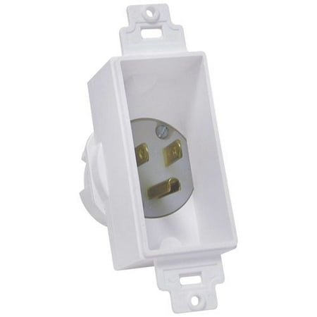 - Midlite 4642-w Single-gang Decor Recessed Power Inlet