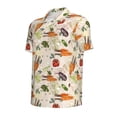 thumbnail image 2 of Balery Cute Vegetables Printed Men’s Short Sleeve Polo Shirt, Midweight Men's Shirt,Golf Polo shirts -Medium, 2 of 9