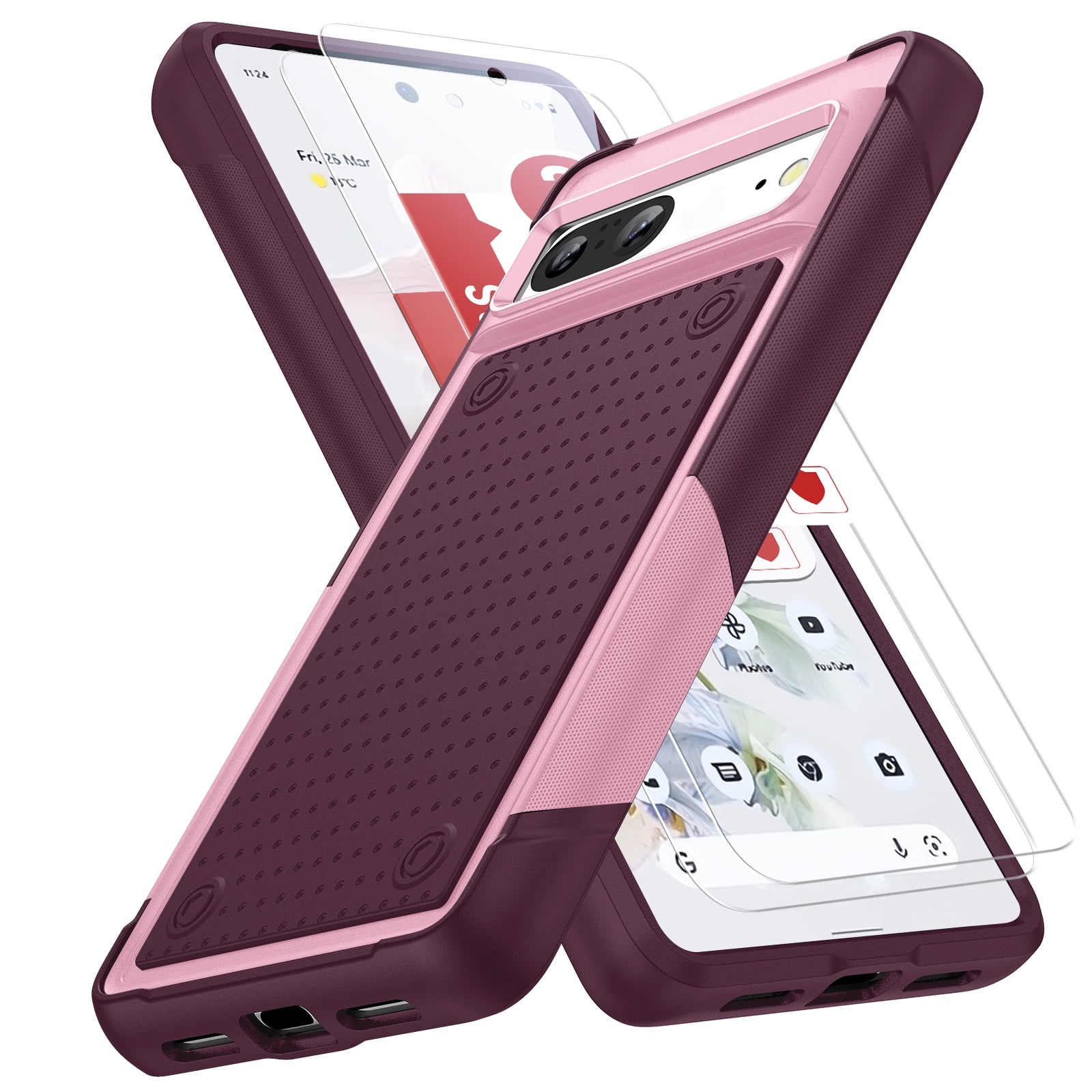 LeYi Google Pixel 7 Case with 2 Pack Screen Protectors, 4 Corners with Airbags, NonSlip