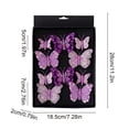 thumbnail image 3 of Lilixerw Purple Glitter Butterfly Clips 10 Pack, Mesh Tulle Artificial Butterflies 11.02x7.28x0.79 inch, for Christmas Tree Wreath Garland Holiday Decoration, 3 of 6