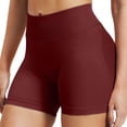 thumbnail image 6 of Gym Shorts Women,Impact Shorts Hidden Scrunch Butt Lifting Seamless Gym Workout (Wine L), 6 of 6