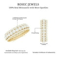 thumbnail image 6 of Rosec Jewels Wedding Band Ring for Women - Certified Moissanite Eternity Band Ring (D-VS1 Grade), 10K Yellow Gold, US 10.50, 6 of 7