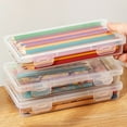 thumbnail image 6 of Under $1, Clear Pencil Box, Clear Plastic Pencil Storage Box, Transparent Drawing Tools Organizer for Artists & Office Supplies, Plastic Pencil Case, Clear by Goohae, 6 of 7