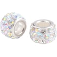 thumbnail image 3 of Crystal Polymer Clay Rhinestone European Beads Silver Plated Brass Core Beads, 3 of 3