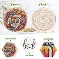 thumbnail image 4 of Mother's Day Colorful 6 Pcs Drink Coasters with Holder Absorbent Coasters Woven Coasters for Drinks Table Desk Protection Home Decor, 4 of 7