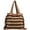 Khaki-coffee, variant on Kukuzhu Women's Hobo Bag Wool Knitted Shoulder Bag Handbag Stripe Purse Large Totes Exquisite Top Handle Bag with Tassels