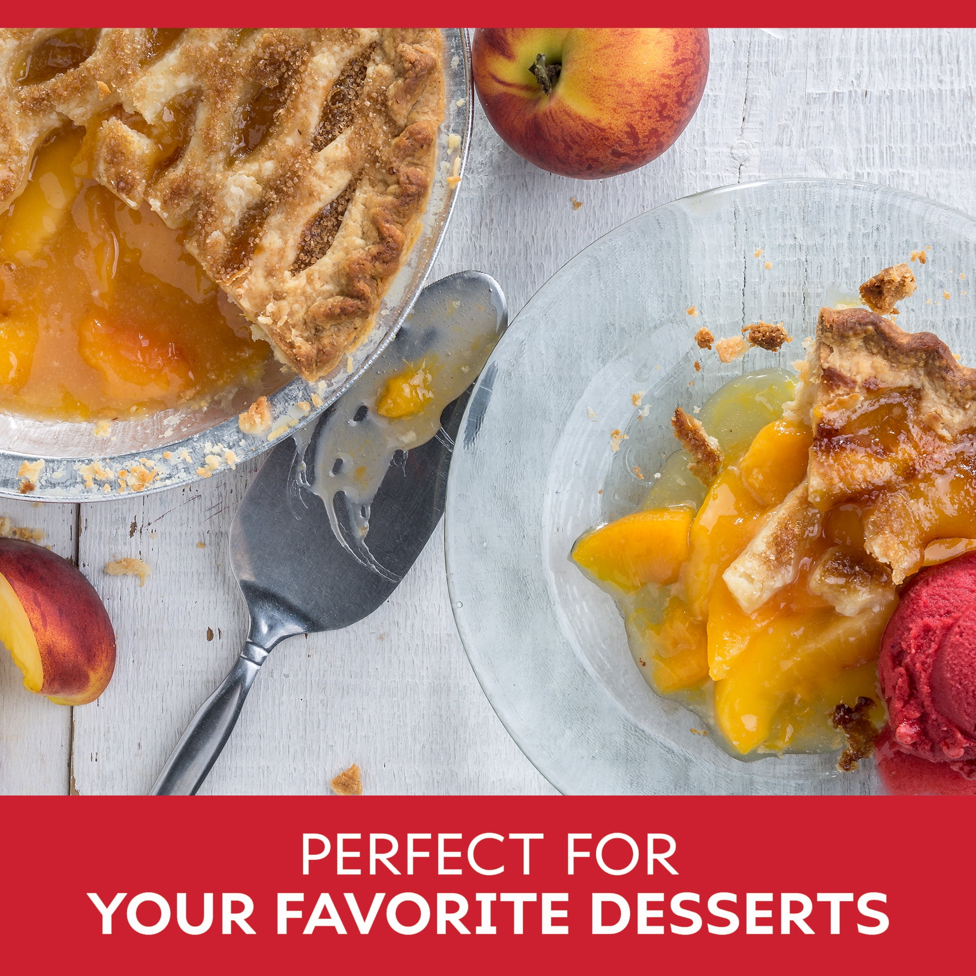 (8 pack) Duncan Hines Comstock Simply Peach Pie Filling and Topping, Ready to Use, 21 oz.