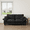 Black, variant on 2-Seater Loveseat Sofa Couch, Modern Fabric Small Sofa with Throw Pillows, Comfy Cloud Couch for Living Room Bedroom Apartment (Black)