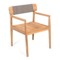 thumbnail image 2 of Christopher Knight Home Coastal Wood Outdoor Dining Chair with Rope Weave Backrest, Grey, Set of 6, 2 of 8