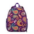 thumbnail image 1 of Retro Paisley Floral Backpack - Waterproof Ergonomic School Bag with Adjustable Loops, 1 of 4