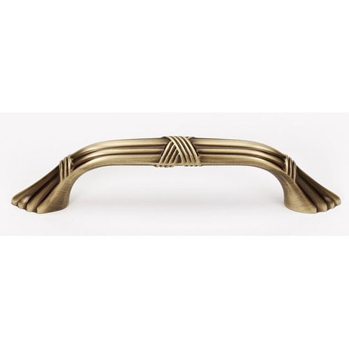 Alno A881-6-PB Ribbon and Reed 6" Appliance / Cabinet Drawer Pull Polished Brass