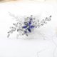 thumbnail image 2 of Wedding Hair Comb Blue Rhinestone Bridal Hair Accessories for Bride and Bridesmaids Wedding Hair Piece Silver, 2 of 4