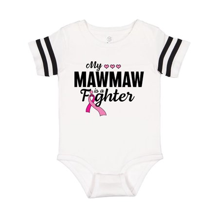 

Inktastic Breast Cancer Awareness My Mawmaw is a Fighter Gift Baby Boy or Baby Girl Bodysuit
