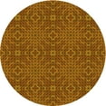thumbnail image 1 of Ahgly Company Indoor Round Patterned Blood Red Brown Area Rugs, 8' Round, 1 of 6