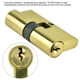 thumbnail image 3 of Cilindro De Cerradura Abierta Doble De 60 Mm, Cerradura De Puerta De Cobre Antirrobo Con Llaves, Resistente Y Resistente Al óxido, Larga Vida útil, Fácil De Usar, Ampliamente, 3 of 7
