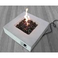 thumbnail image 2 of 30" Gray Concrete Fire Pit Table, 40,000 Btu Outdoor Gas Firepit with Stainless Steel Burner for Patio & Backyard, 2 of 6