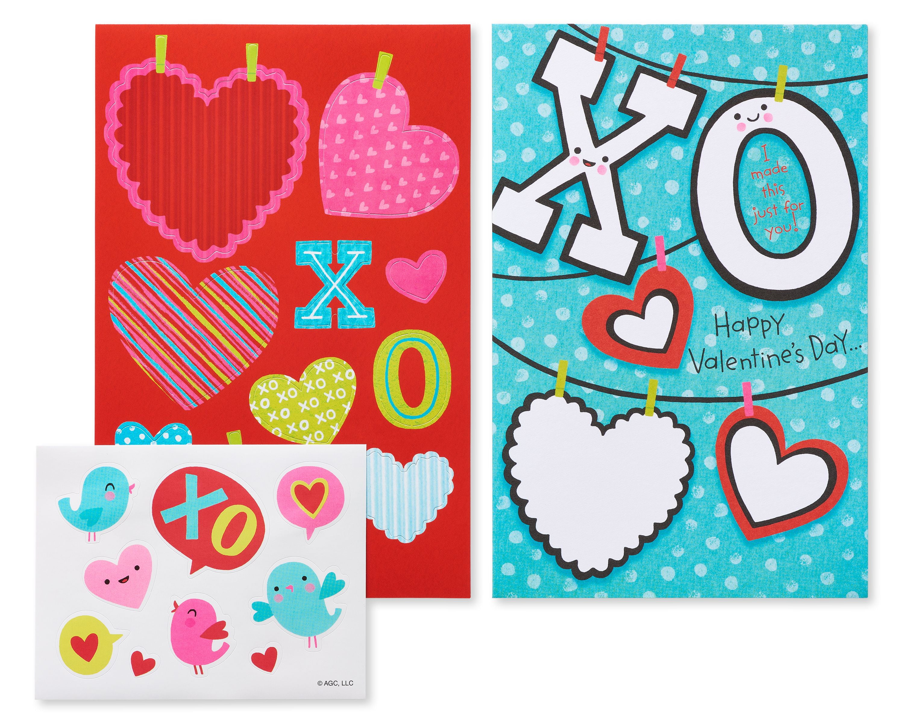 American Greetings Valentine's Day Cards for Kids with Stickers 40-Count Unicorn 