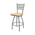 thumbnail image 2 of XL 410 Jackie 36" Swivel Extra Tall Bar Stool with Bronze Finish and Dark Cherry Maple Seat, 2 of 2