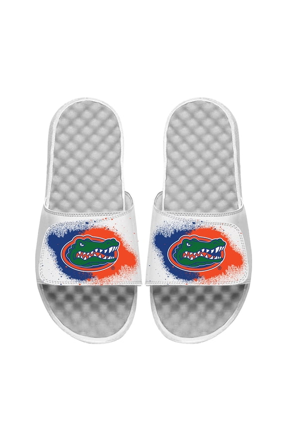 Youth ISlide  White Florida Gators Spray Paint Slide Sandals