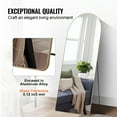 thumbnail image 4 of KFFKFF Arched Full Length Mirror 71'' x 30'' Full Body Mirror Standing Hanging, 4 of 9