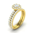 thumbnail image 2 of Certified G/I1 1.50 Carat TW Women's Diamond Halo Engagement Ring Bridal Set in 10k Yellow Gold, 2 of 5