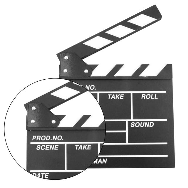 Clapper Board Film Clap Slate Wooden Movie Film Clap Slate Action Scene Clapper Board Director Film Clapboard